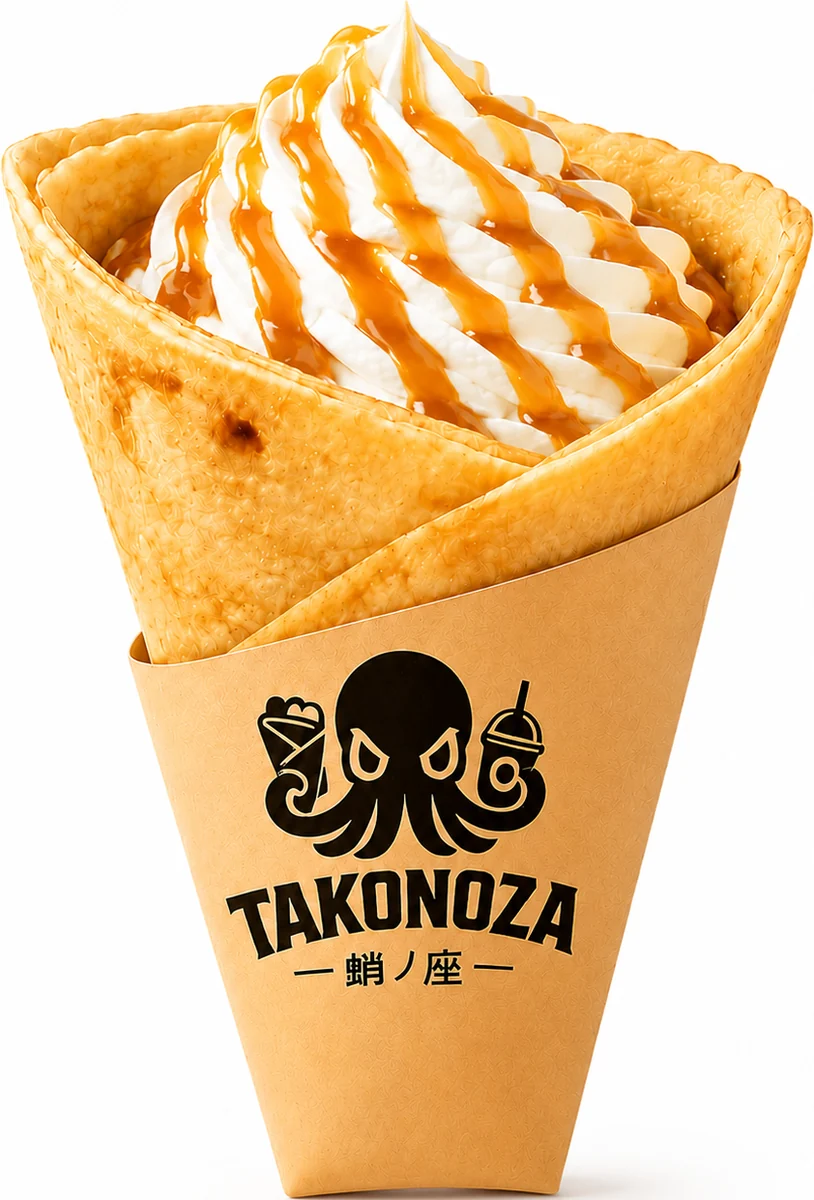 ホイップキャラメルのクレープ